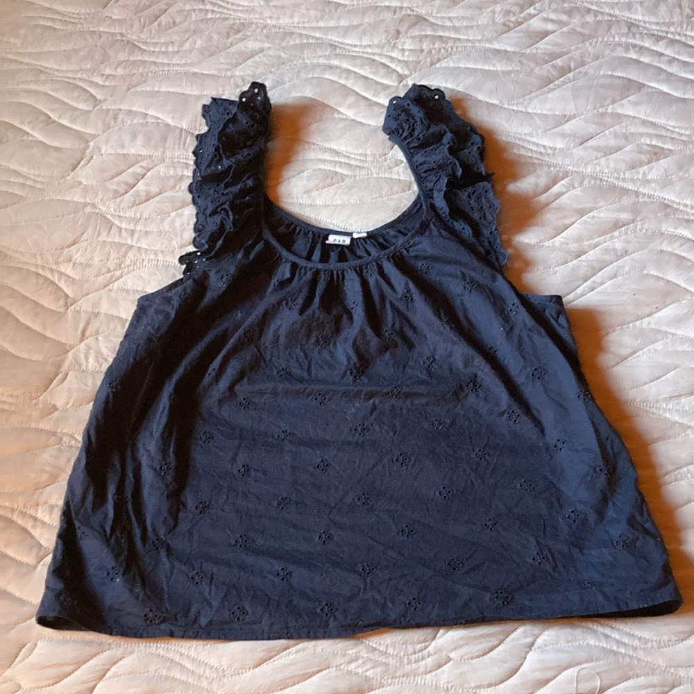 GAP Navy Ruffle Tank Top - Picture 12 of 13